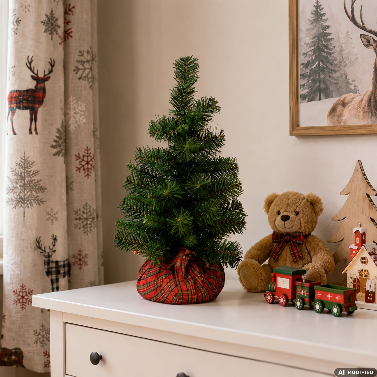 VESTIAMO CASA GRAN NATALE - Alberello Natalizio Artificiale Decorativo h50 cm