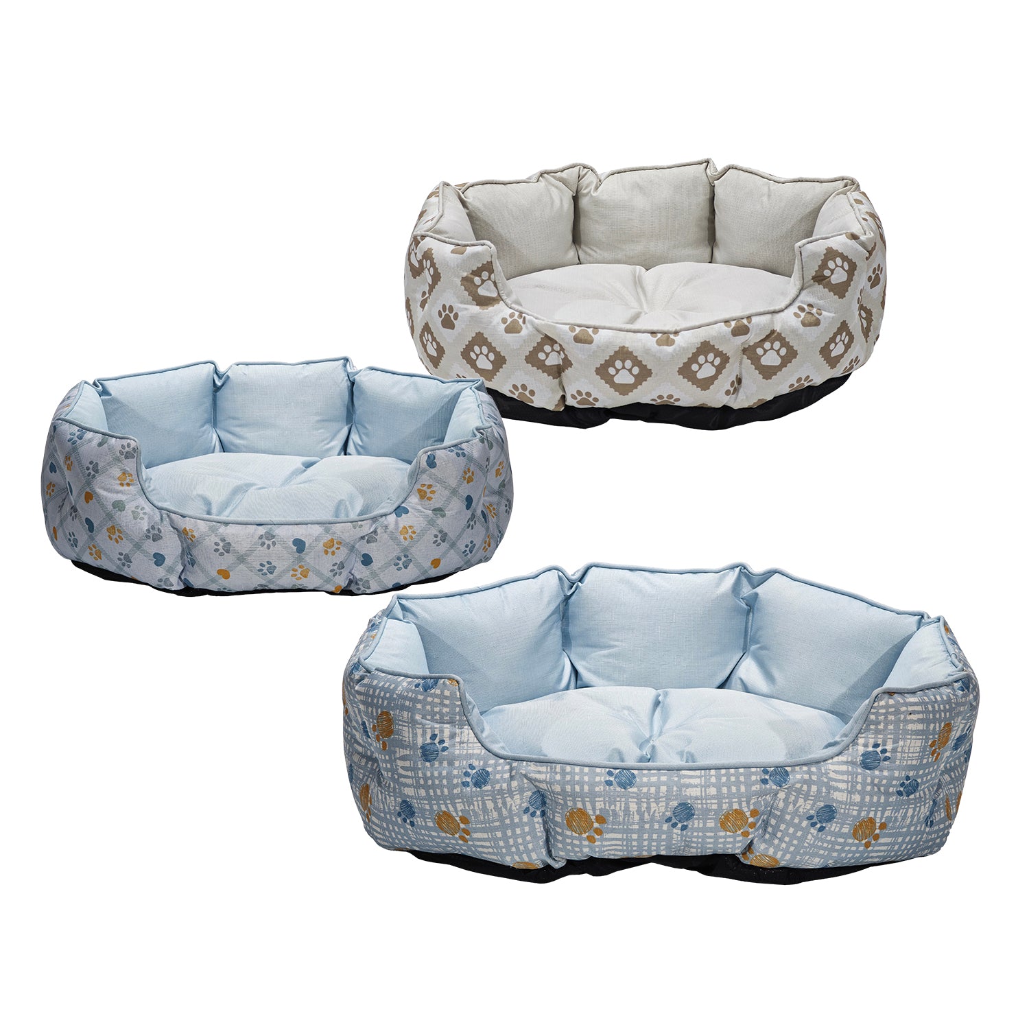 PET SITTER - Cuccia Ovale per Cani e Gatti con Fondo Antiscivolo 70x55 cm