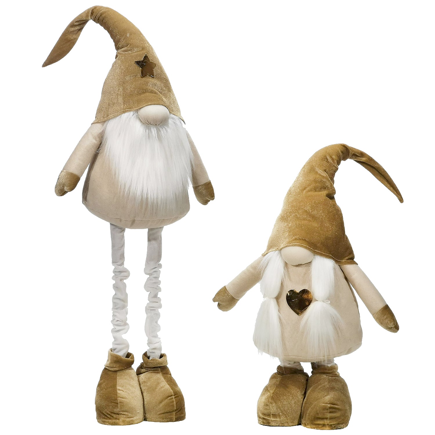VESTIAMO CASA GRAN NATALE - Gnomo con gambe allungabili Oro altezza max 125 cm