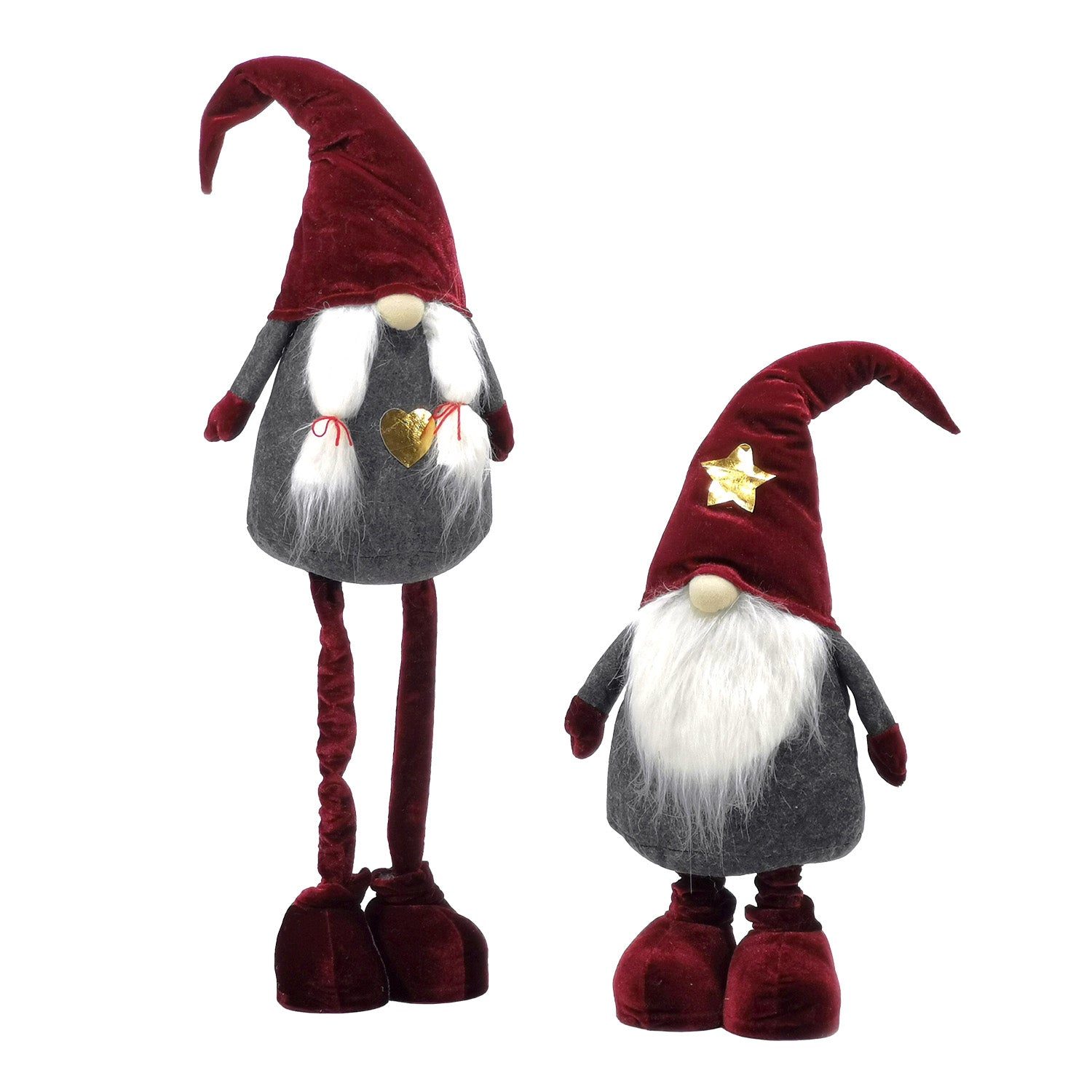 VESTIAMO CASA GRAN NATALE - Gnomo con gambe allungabili con cappello rosso altezza max 125 cm
