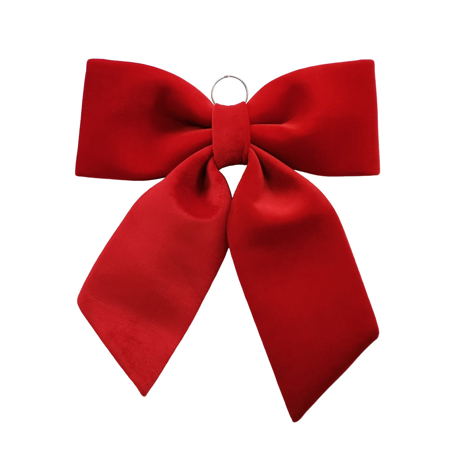 VESTIAMO CASA GRAN NATALE - Fiocco Natalizio Decorativo Rosso Effetto Velluto h70x60 cm
