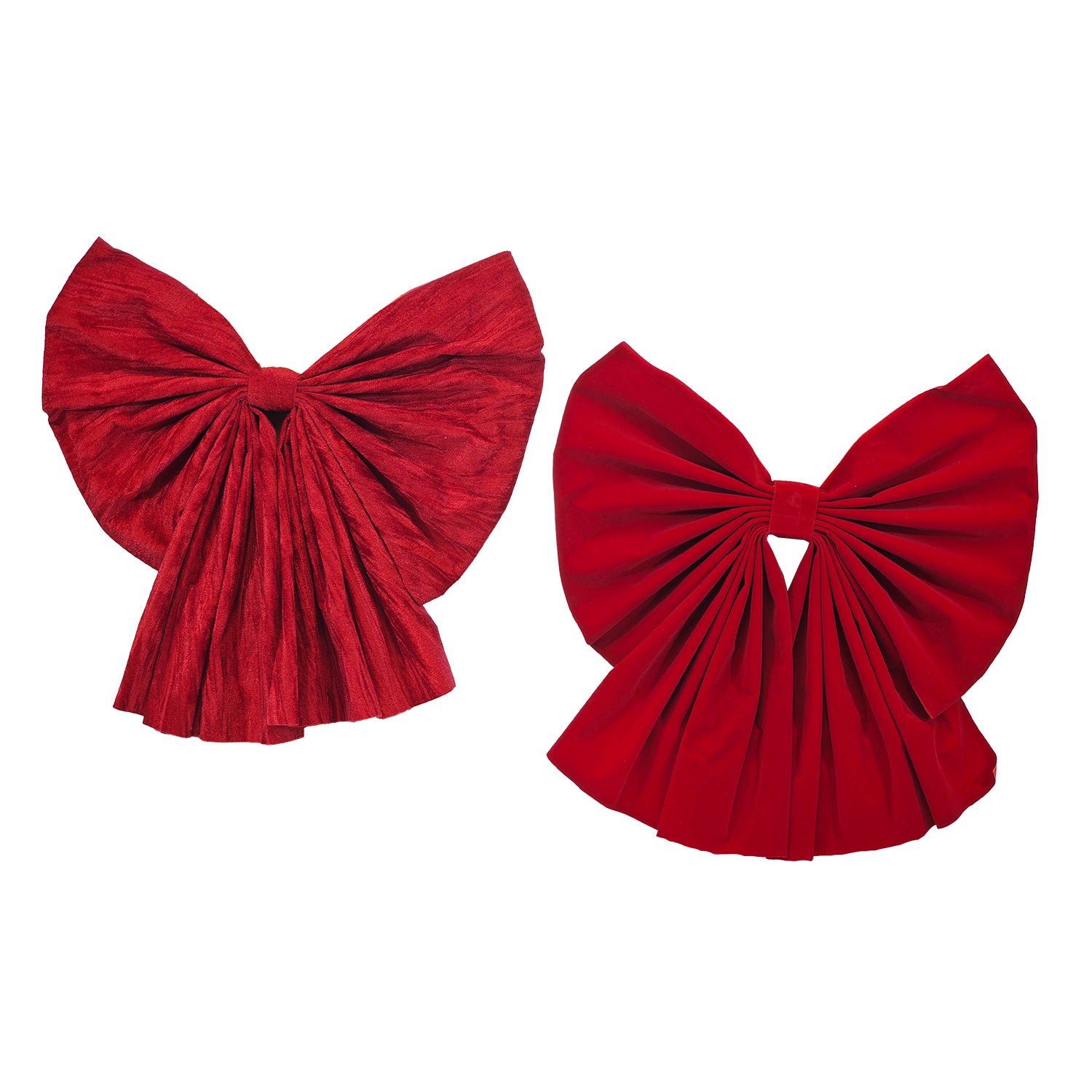 VESTIAMO CASA GRAN NATALE - Fiocco Natalizio per Porta Velluto Rosso 52x52 cm