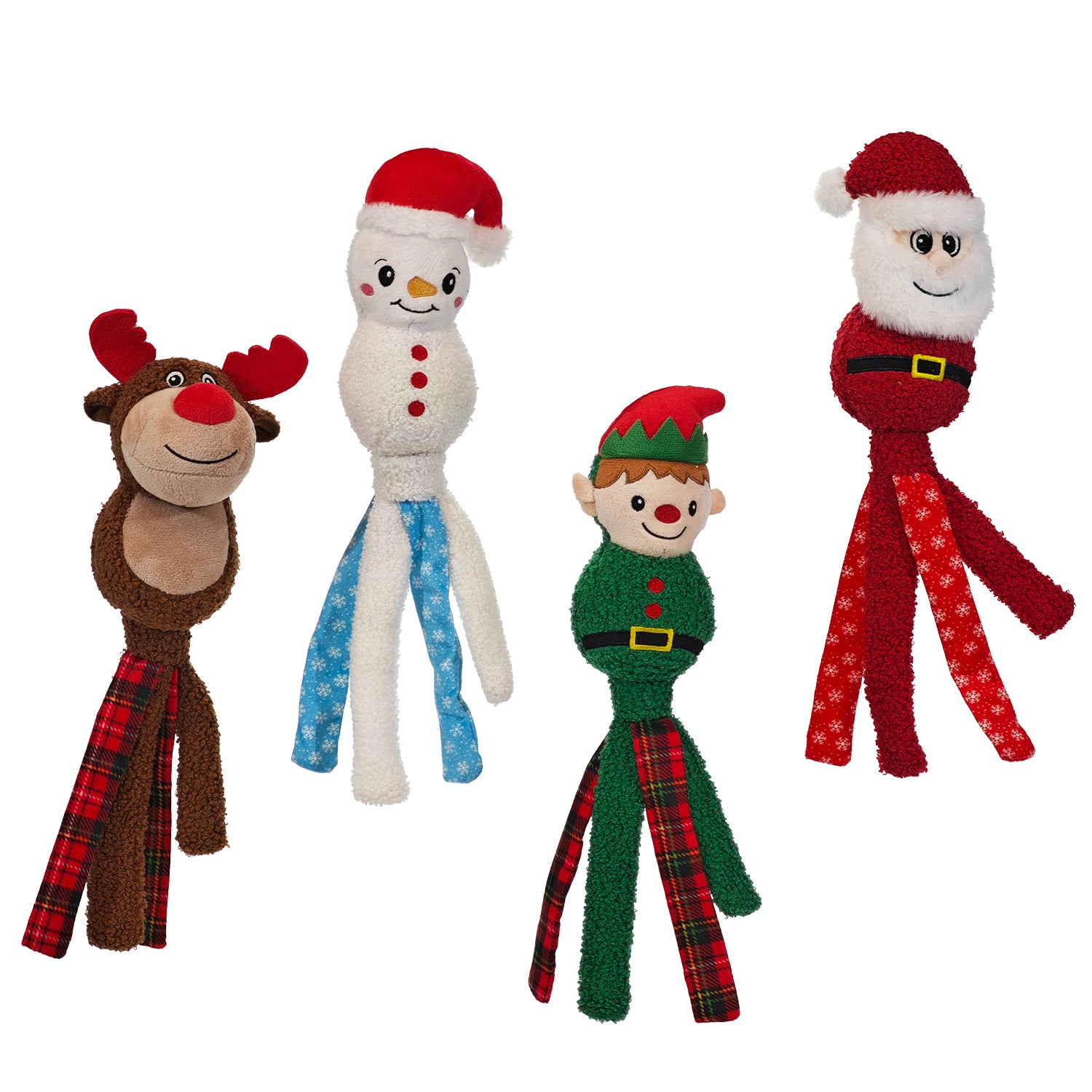 VESTIAMO CASA GRAN NATALE - Gioco Natalizio per Cani in Peluche con Frange h38 cm