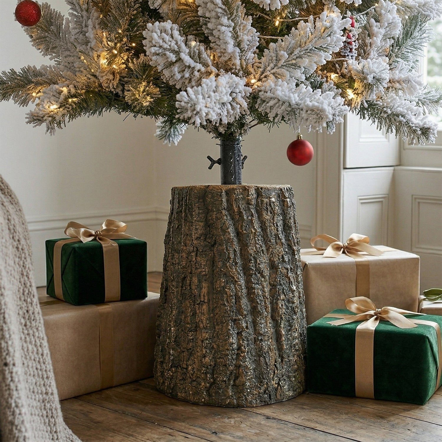VESTIAMO CASA GRAN NATALE - Base Albero di Natale Tronco - h49,5 cm diametro 33,5 cm