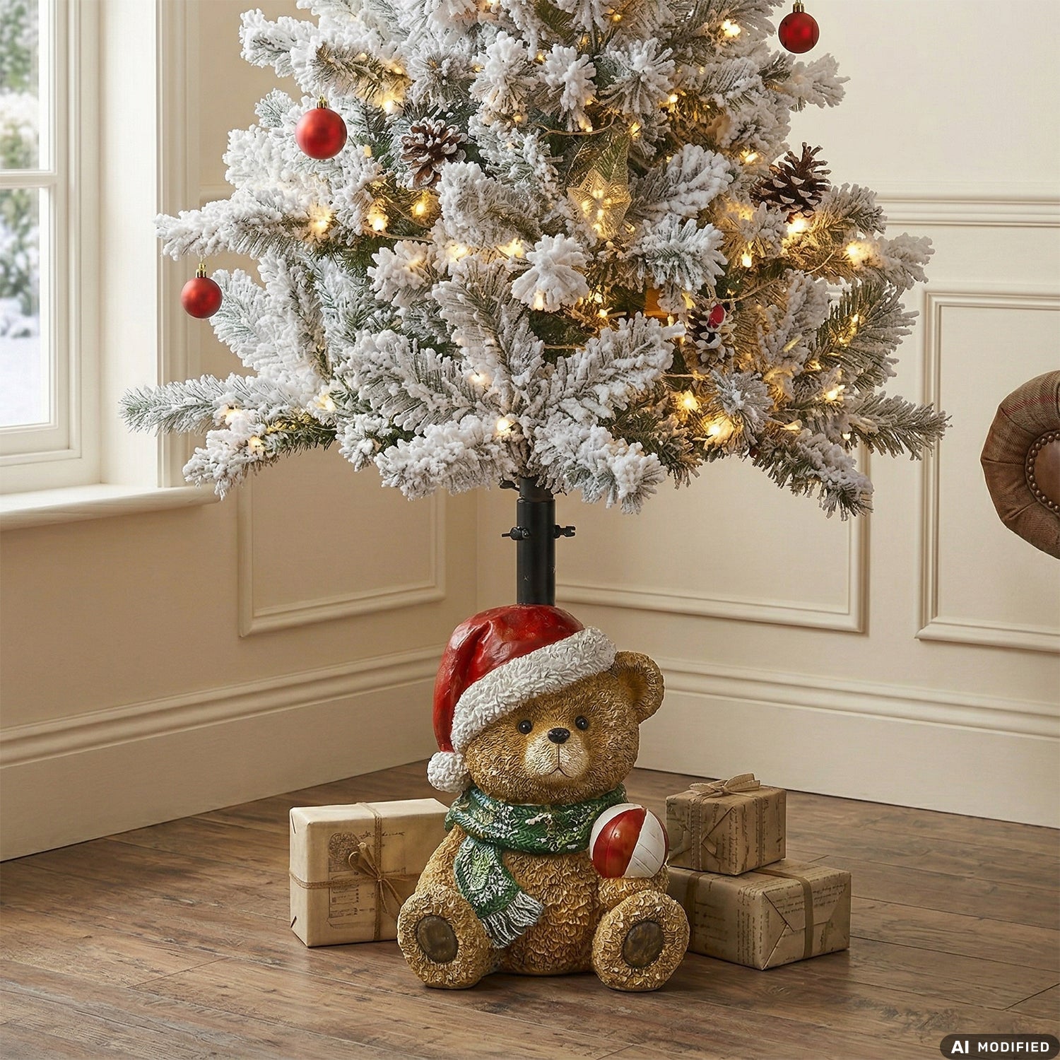 VESTIAMO CASA GRAN NATALE - Base Albero di Natale Orso Decorativo h48 cm