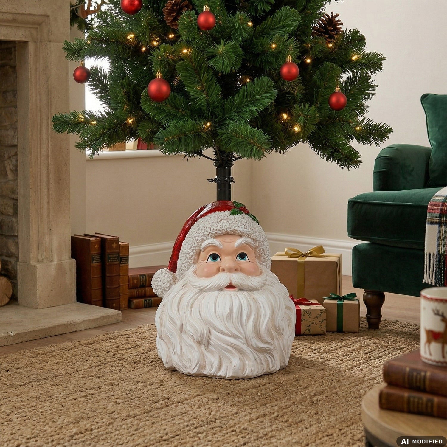 VESTIAMO CASA GRAN NATALE - Base Albero di Natale Babbo Natale Decorativo h50,5 cm
