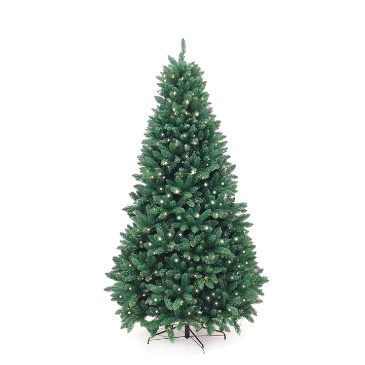 DICTROLUX - Albero di Natale Luminoso Monte Denal 250 LED Bianco Caldo - h180 cm diametro alla base 115 cm