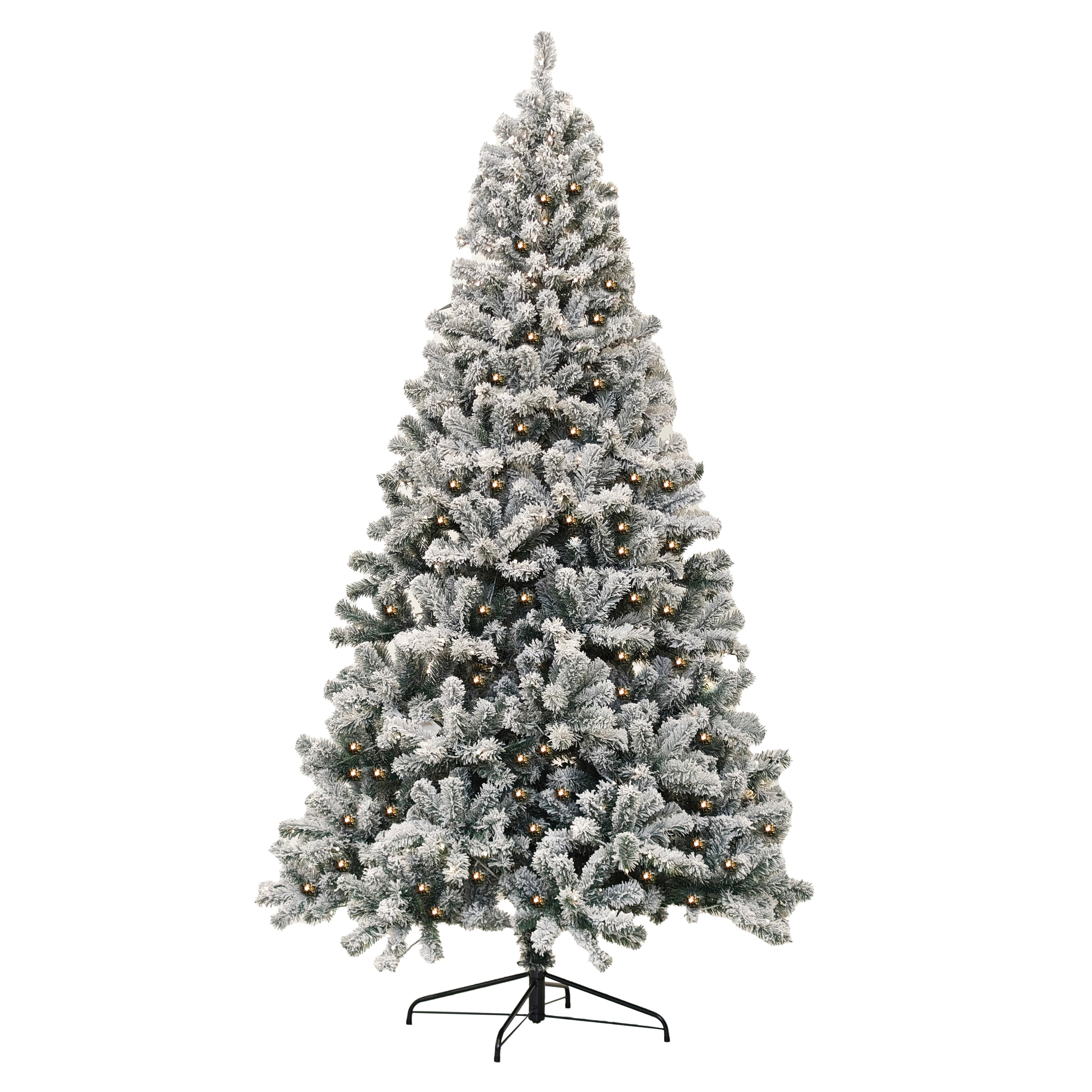 DICTROLUX - Albero di Natale Luminoso Monte Evans Innevato 500 LED Bianco Caldo - h240 cm diametro alla base 135 cm