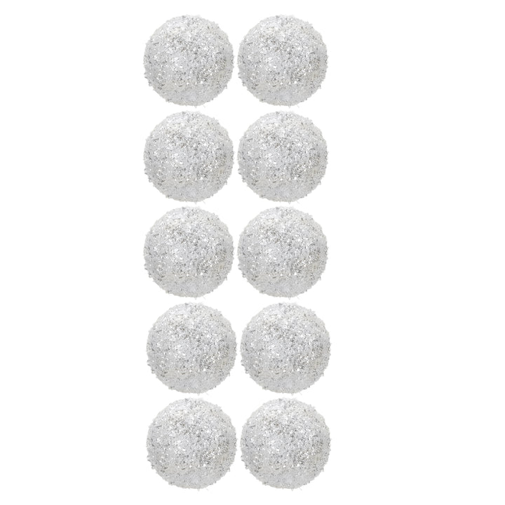VESTIAMO CASA GRAN NATALE - Palle di Natale Bianche diametro 6 cm - set 10 pezzi