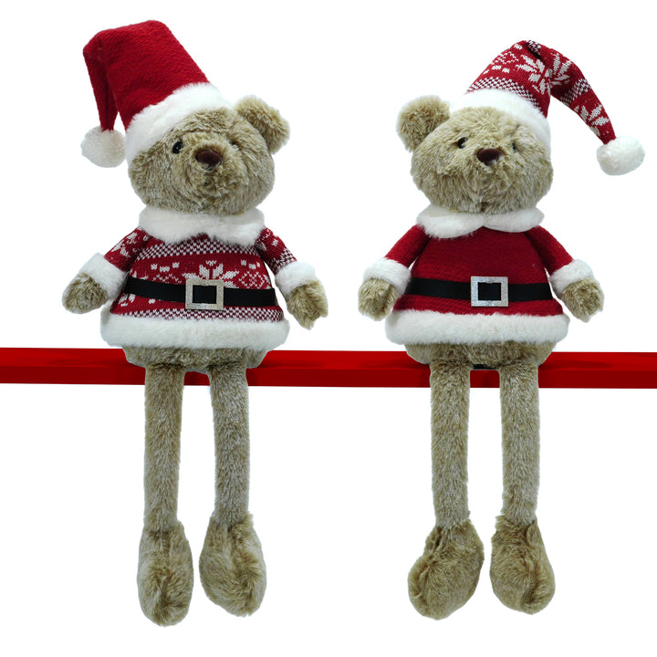 VESTIAMO CASA GRAN NATALE - Orso Natalizio con cappello rosso h55 cm - Decorazione natalizia