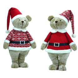 VESTIAMO CASA GRAN NATALE - Orso Natalizio con cappello rosso h75 cm - Decorazione natalizia