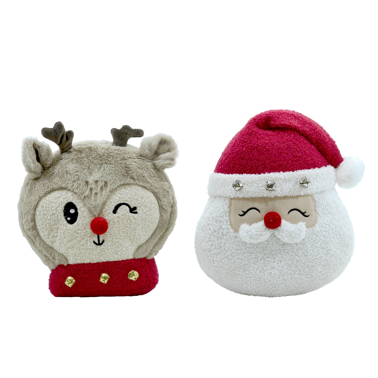 VESTIAMO CASA GRAN NATALE - Cuscino Personaggio Natalizio - Babbo Natale, Pupazzo di Neve, Renna e Omino Pan di Zenzero