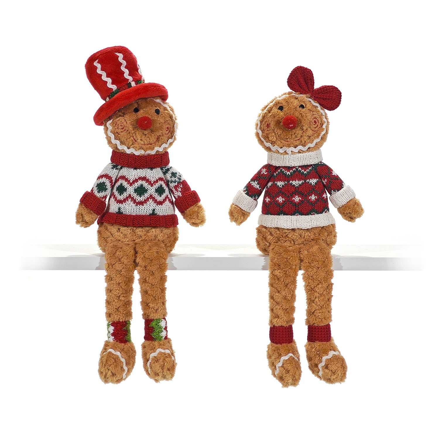 VESTIAMO CASA GRAN NATALE - Personaggio Natalizio Pan di Zenzero Seduto h36 cm