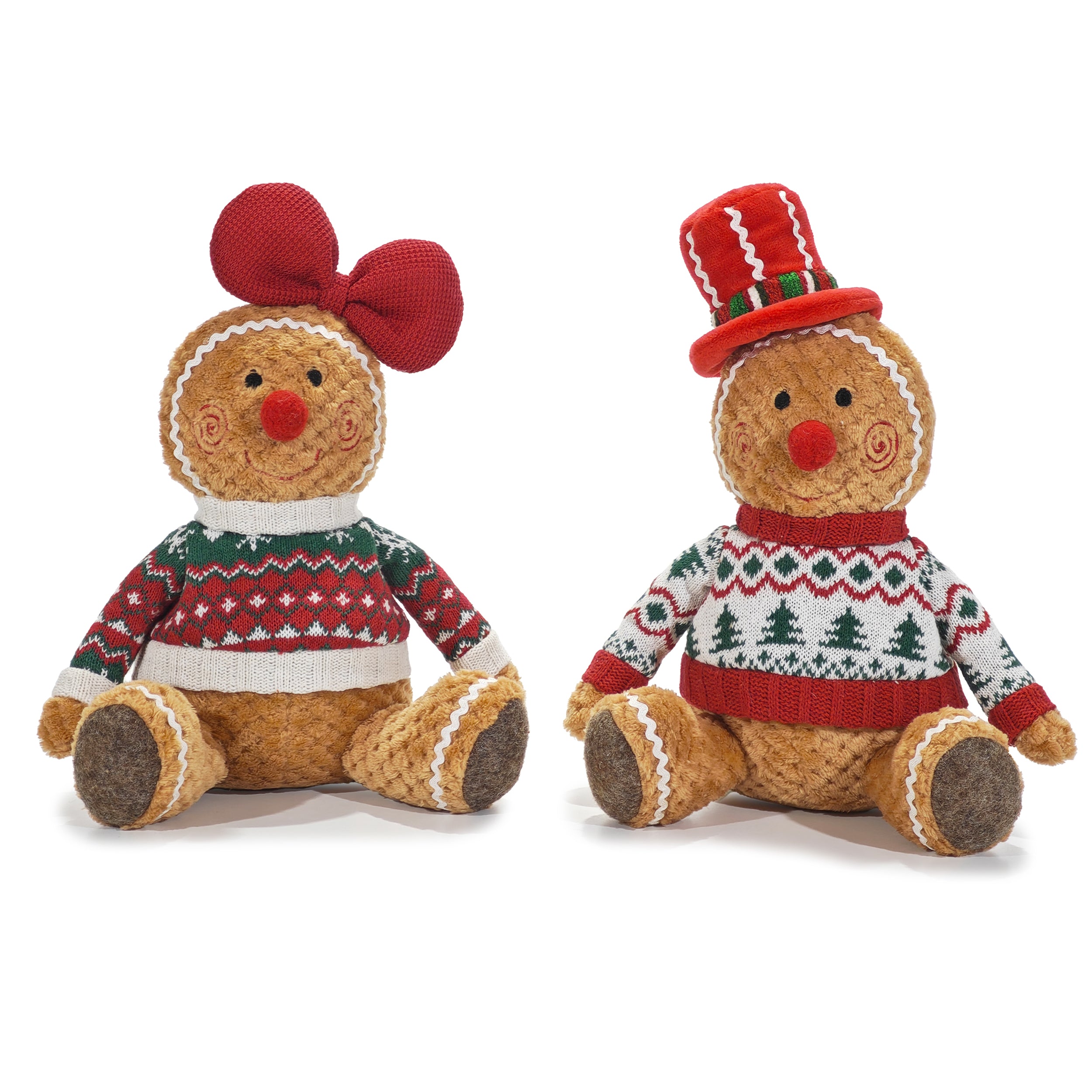 VESTIAMO CASA GRAN NATALE - Personaggio Natalizio Pan di Zenzero Seduto h35 cm