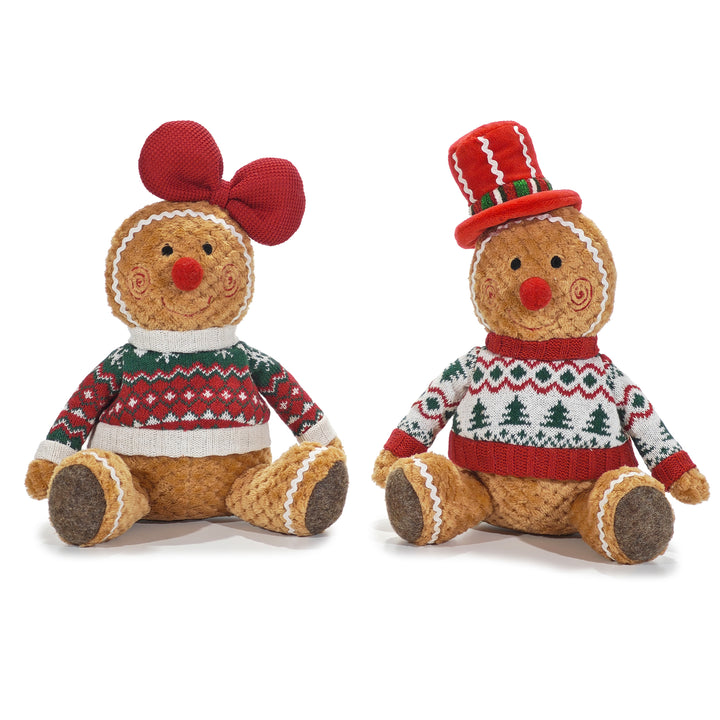 VESTIAMO CASA GRAN NATALE - Personaggio Natalizio Pan di Zenzero Seduto h35 cm