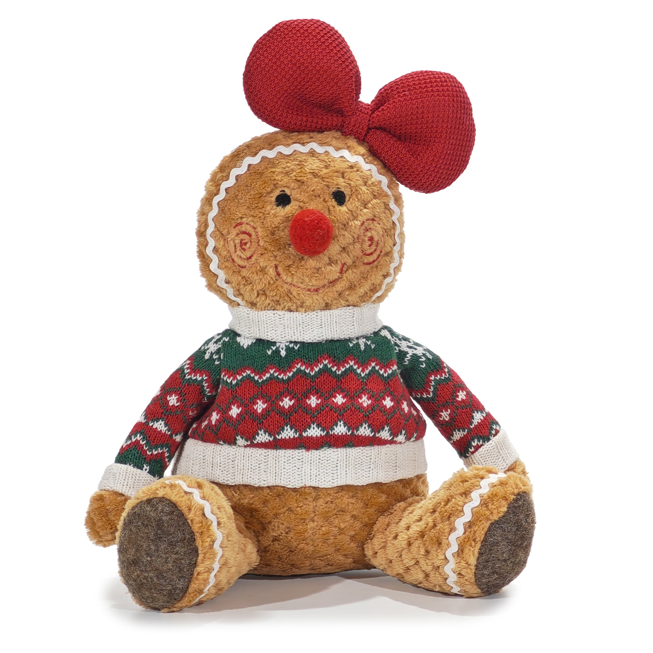 VESTIAMO CASA GRAN NATALE - Personaggio Natalizio Pan di Zenzero Seduto h35 cm