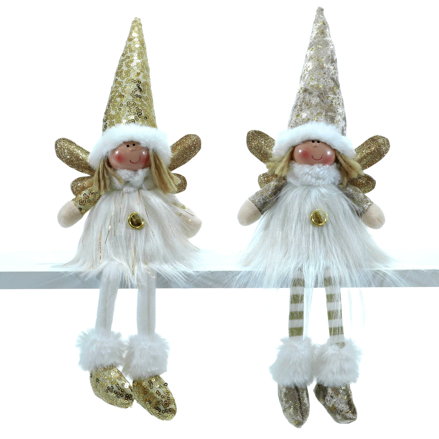 VESTIAMO CASA GRAN NATALE - Angelo Oro h38 cm - Decorazione natalizia