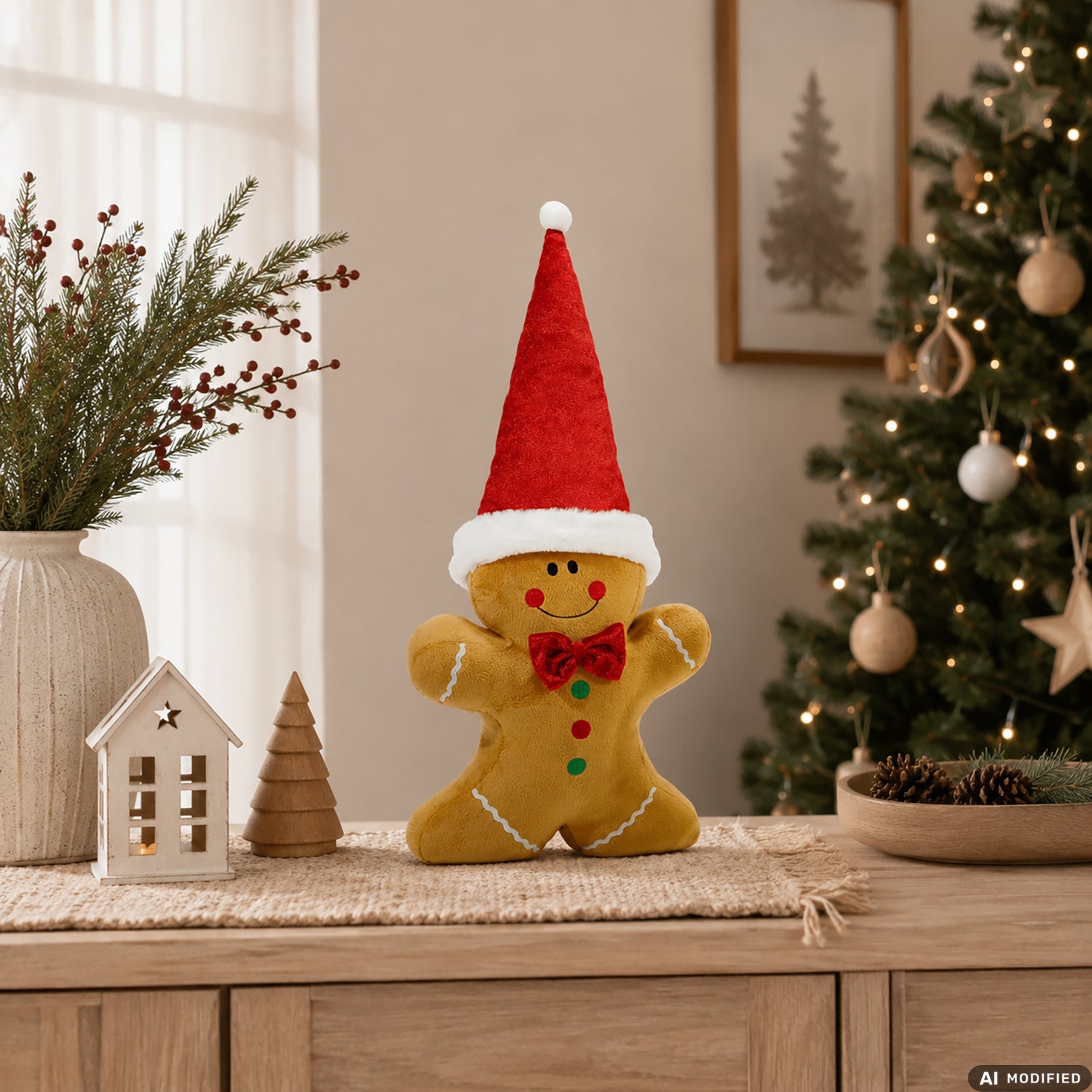 VESTIAMO CASA GRAN NATALE - Omino Pan di Zenzero Natalizio Decorativo h30 cm