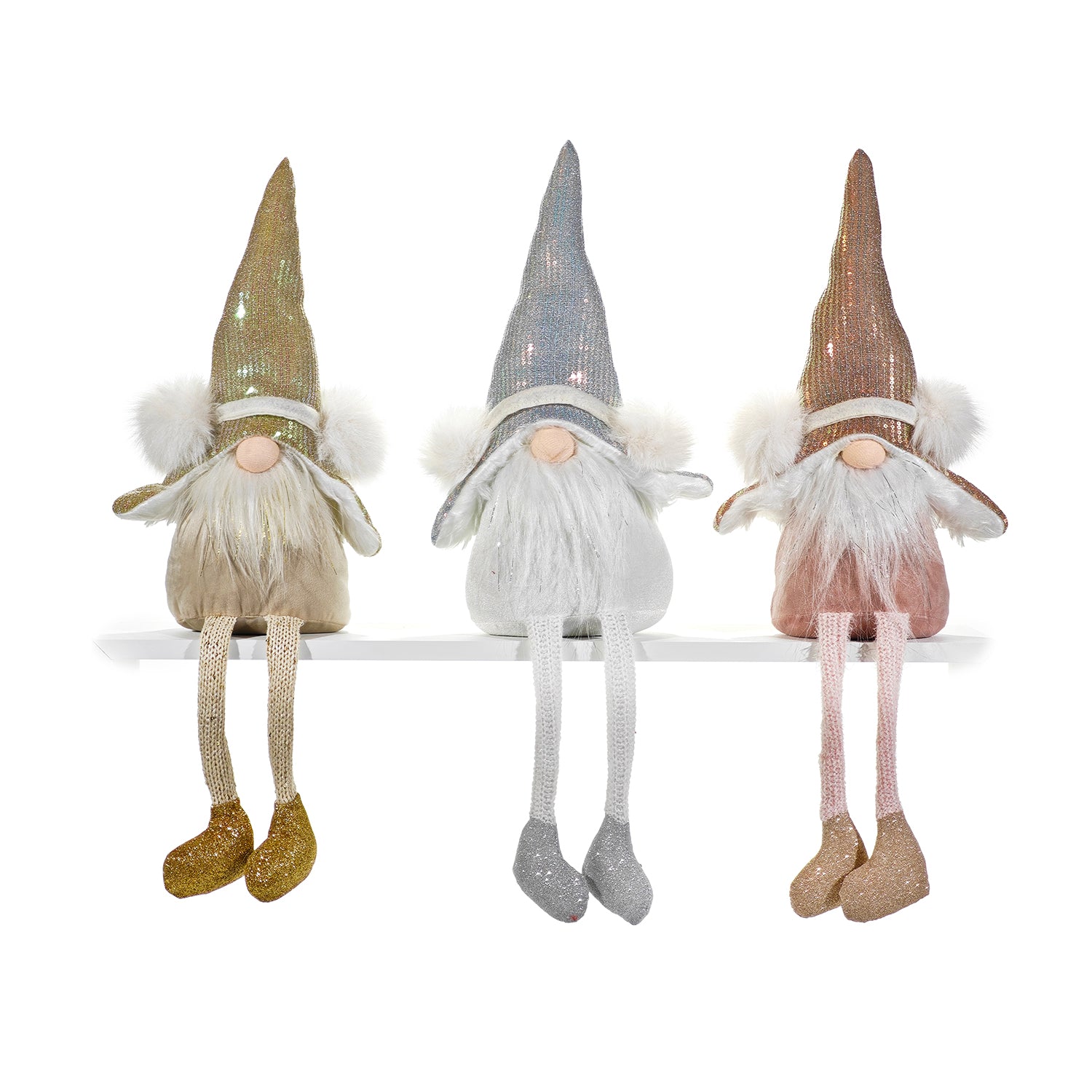 VESTIAMO CASA GRAN NATALE - Gnomo Natalizio con Gambe Penzolanti 32 cm