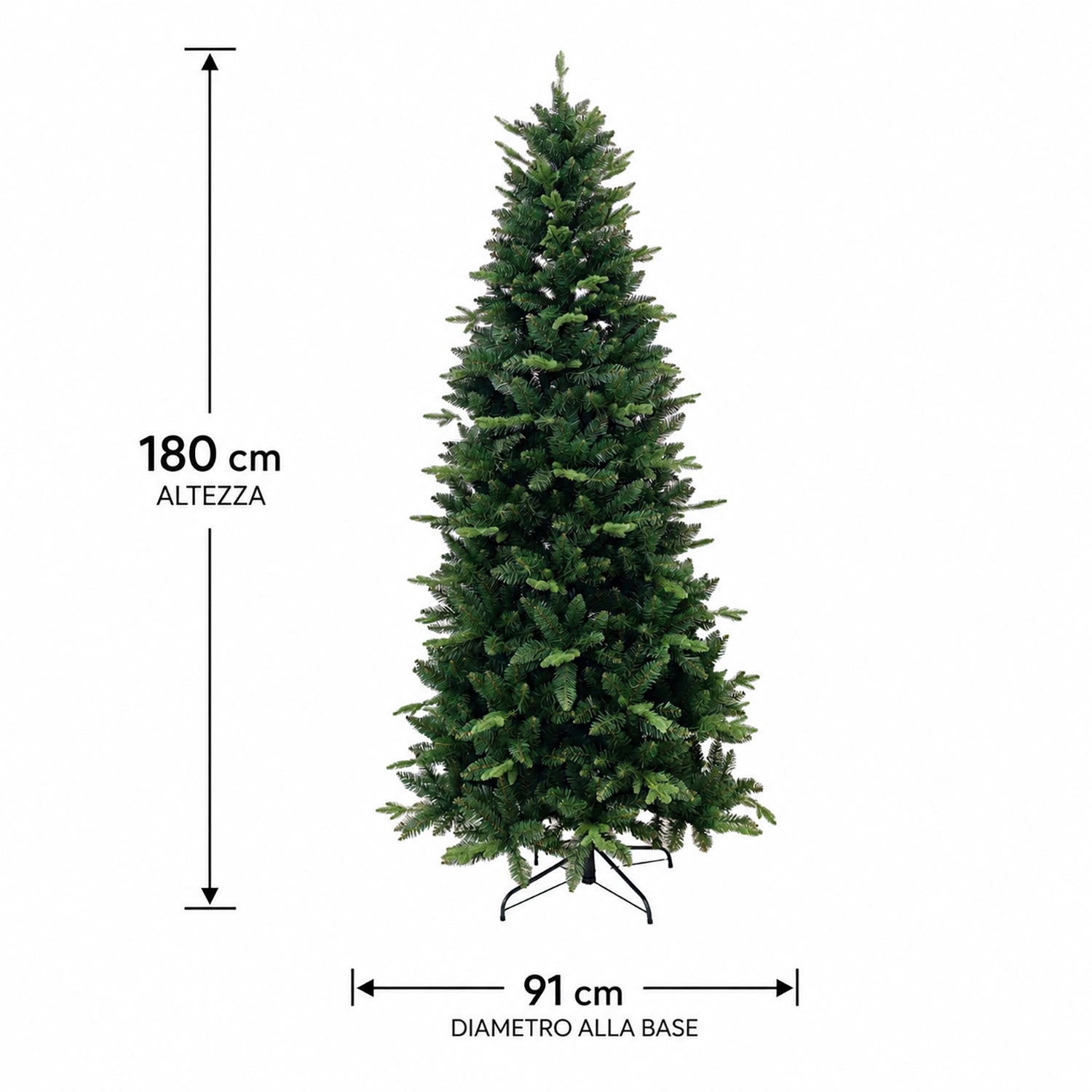 VESTIAMO CASA GRAN NATALE - Albero di Natale Artificiale Nevada - h180 cm diametro alla base 91 cm