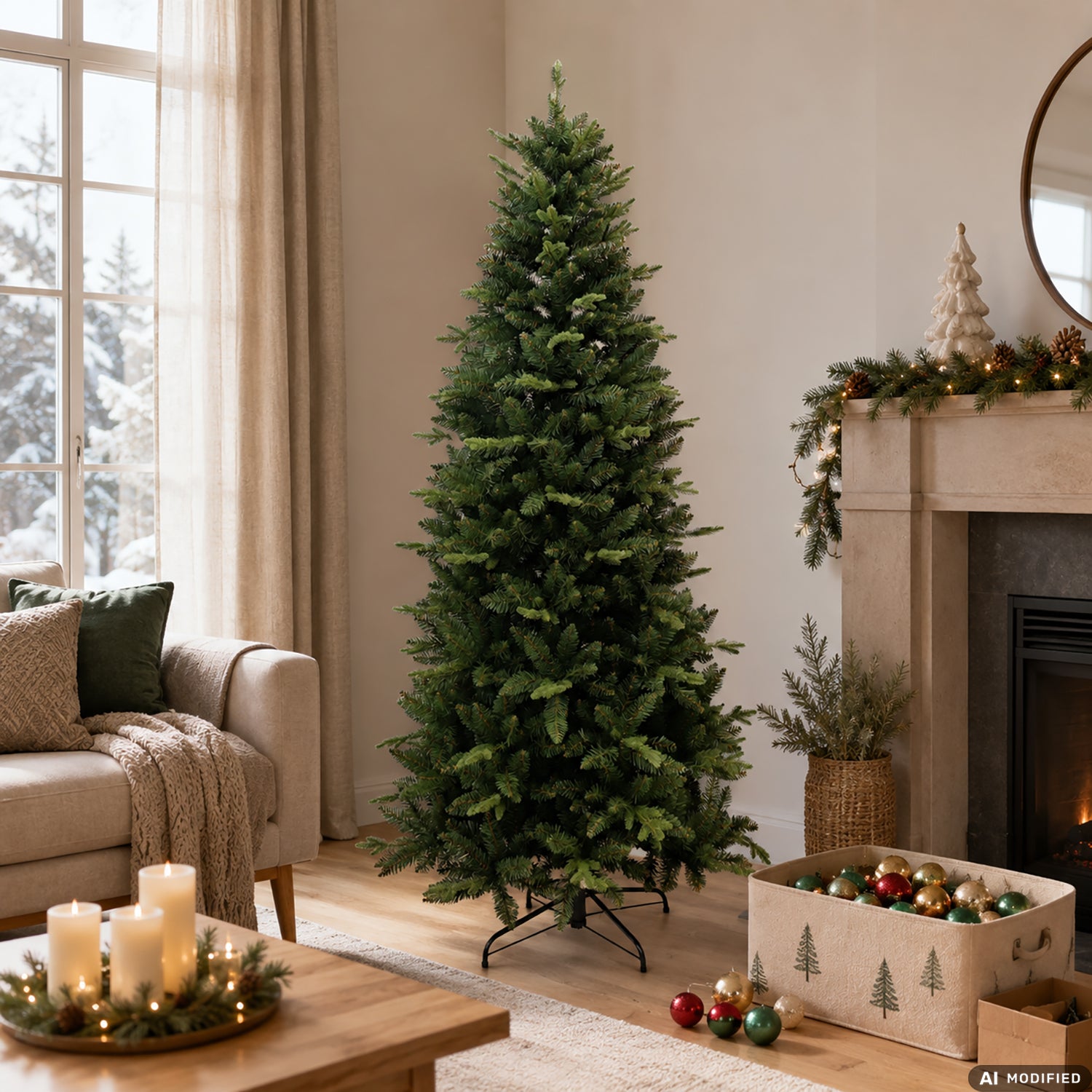 VESTIAMO CASA GRAN NATALE - Albero di Natale Artificiale Nevada - h210 cm diametro alla base 102 cm