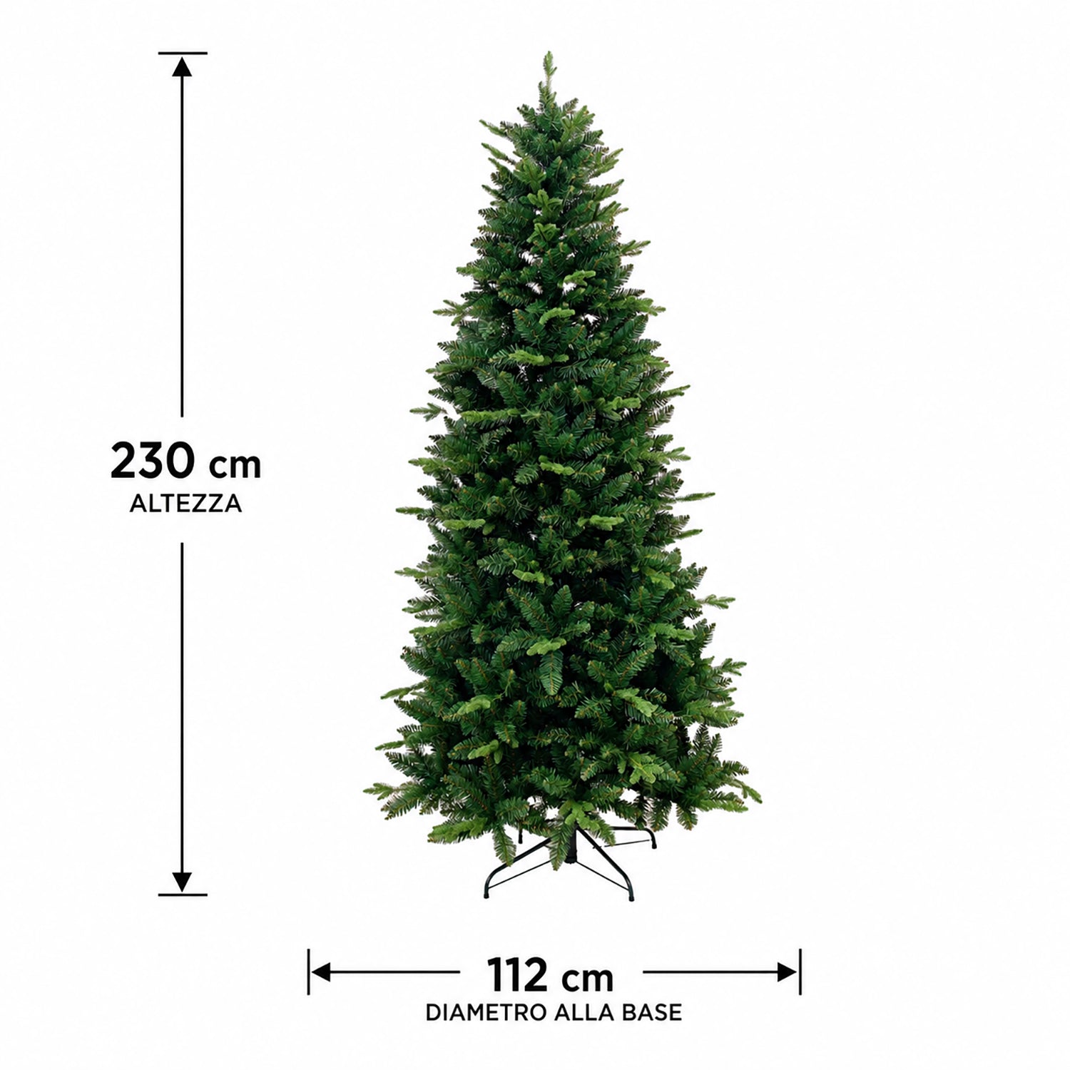 VESTIAMO CASA GRAN NATALE - Albero di Natale Artificiale Nevada - h230 cm diametro alla base 112 cm