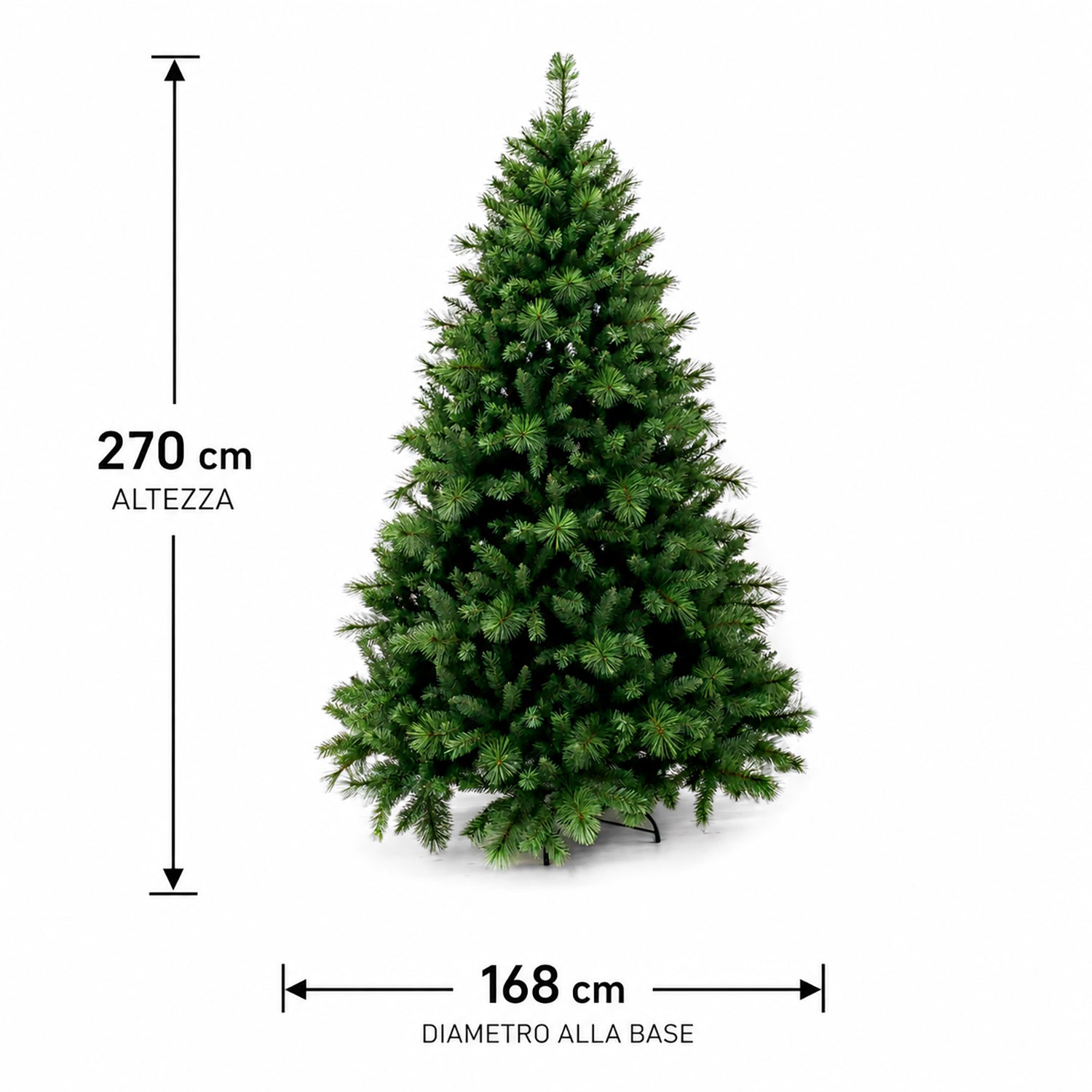 VESTIAMO CASA GRAN NATALE - Albero di Natale Artificiale Ortles - h270 cm diametro alla base 168 cm