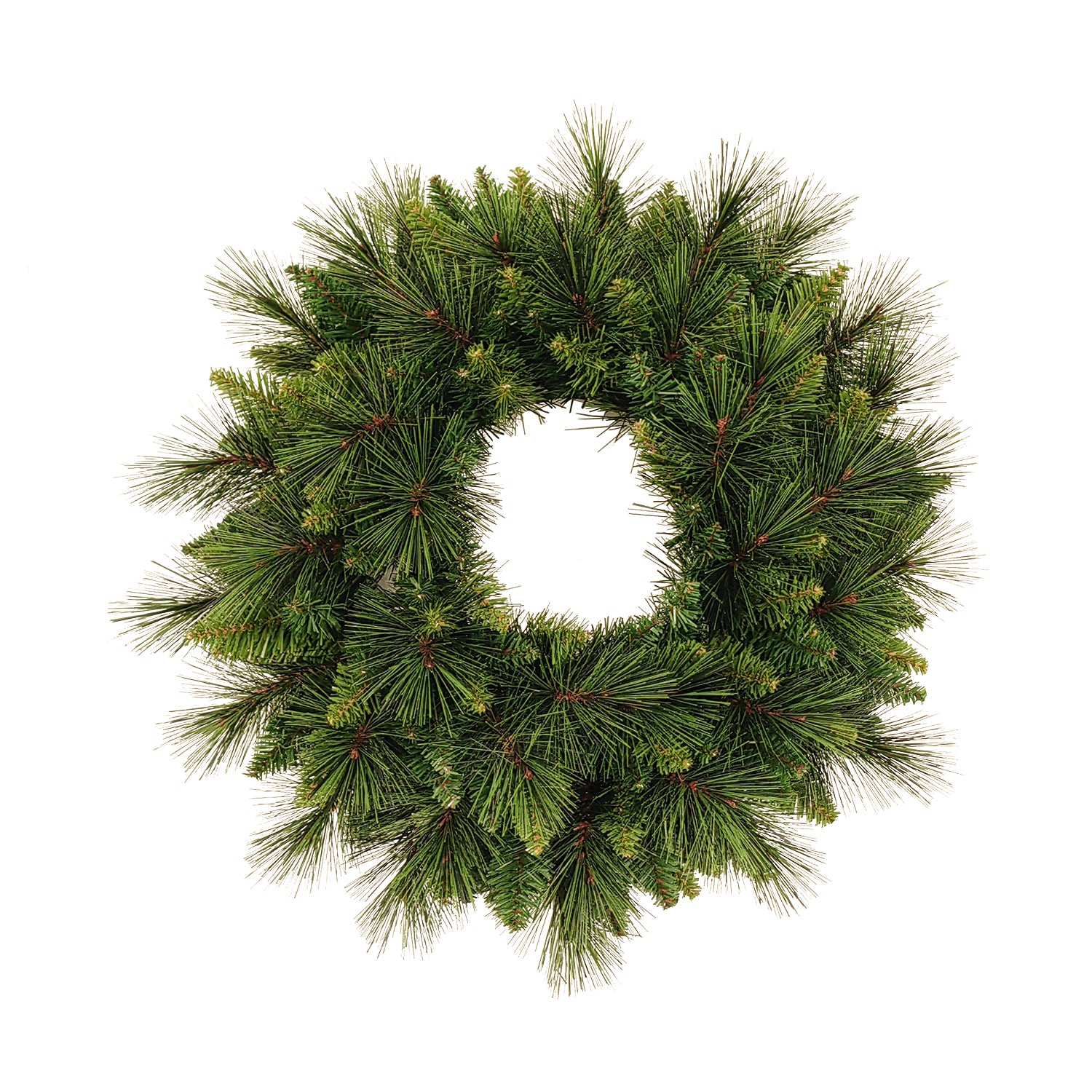 VESTIAMO CASA GRAN NATALE - Ghirlanda Natalizia Artificiale Effetto Pino Verde 150 rami diametro 60 cm