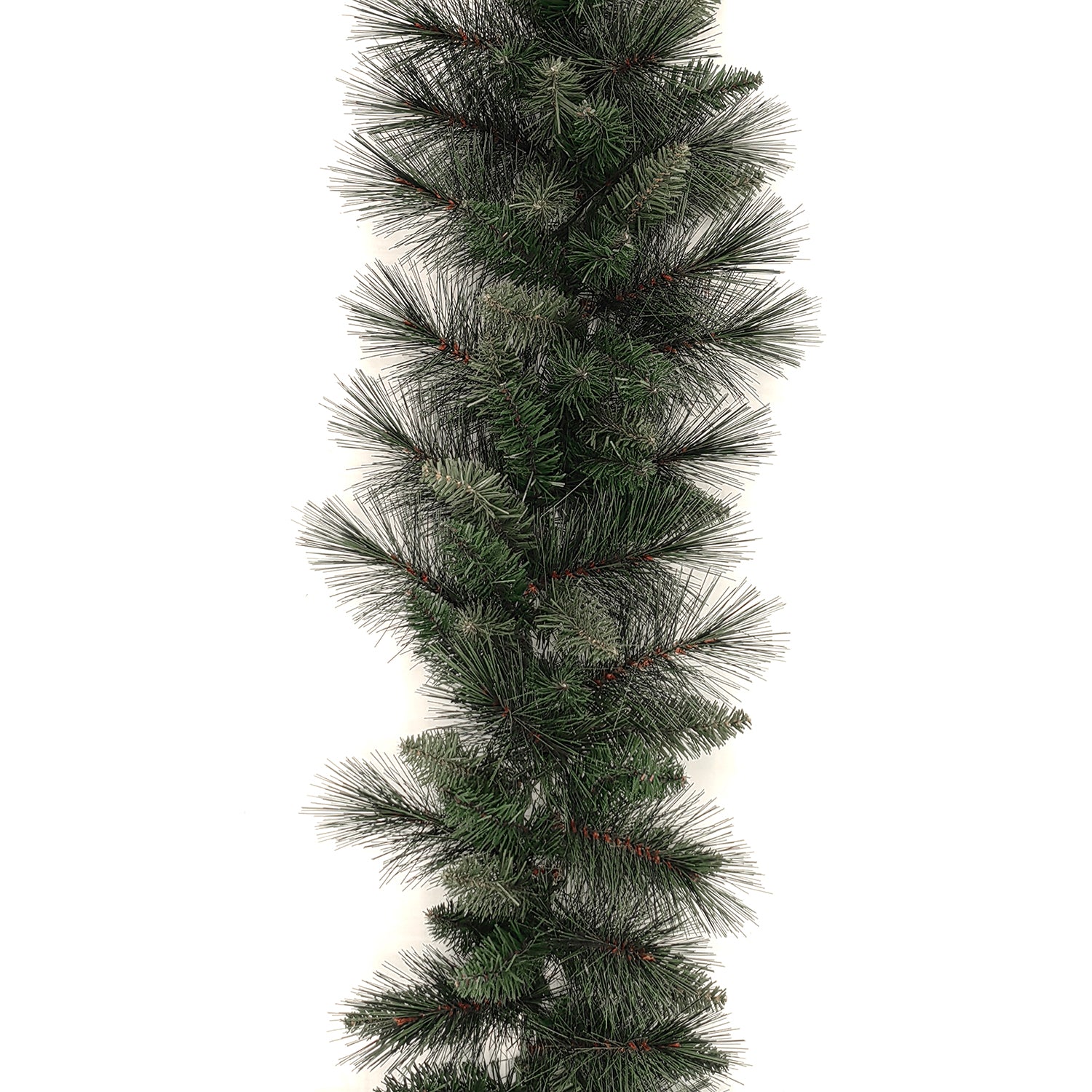 VESTIAMO CASA GRAN NATALE - Ghirlanda Natalizia Artificiale Effetto Pino Verde 180 rami Lunghezza 270 cm
