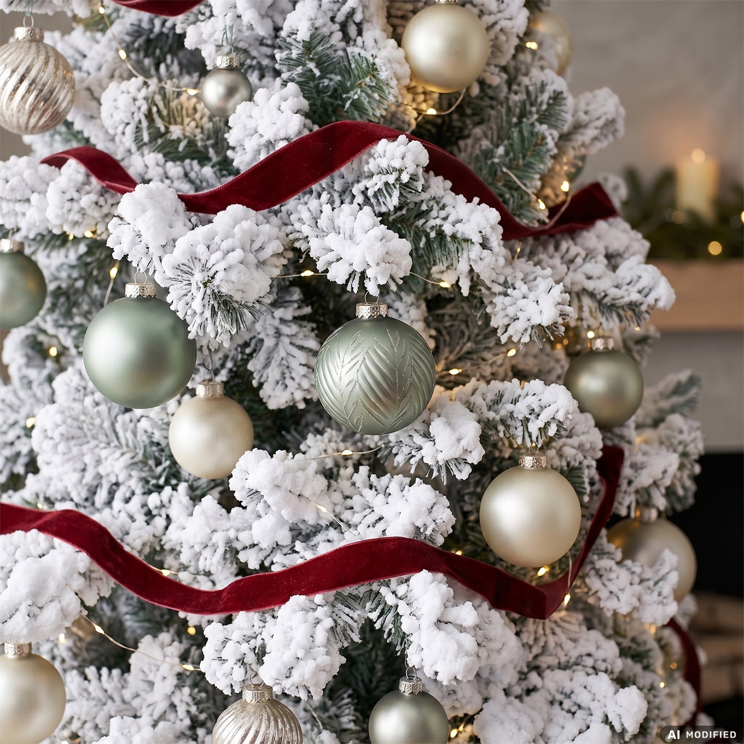 VESTIAMO CASA GRAN NATALE - Albero di Natale Artificiale Tarvisio Innevato - h180 cm diametro alla base 122 cm