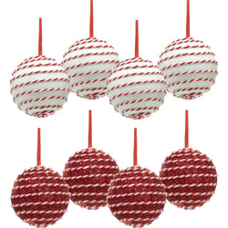 VESTIAMO CASA GRAN NATALE - Palle di Natale con Glitter diametro 10 cm - set 4 pezzi