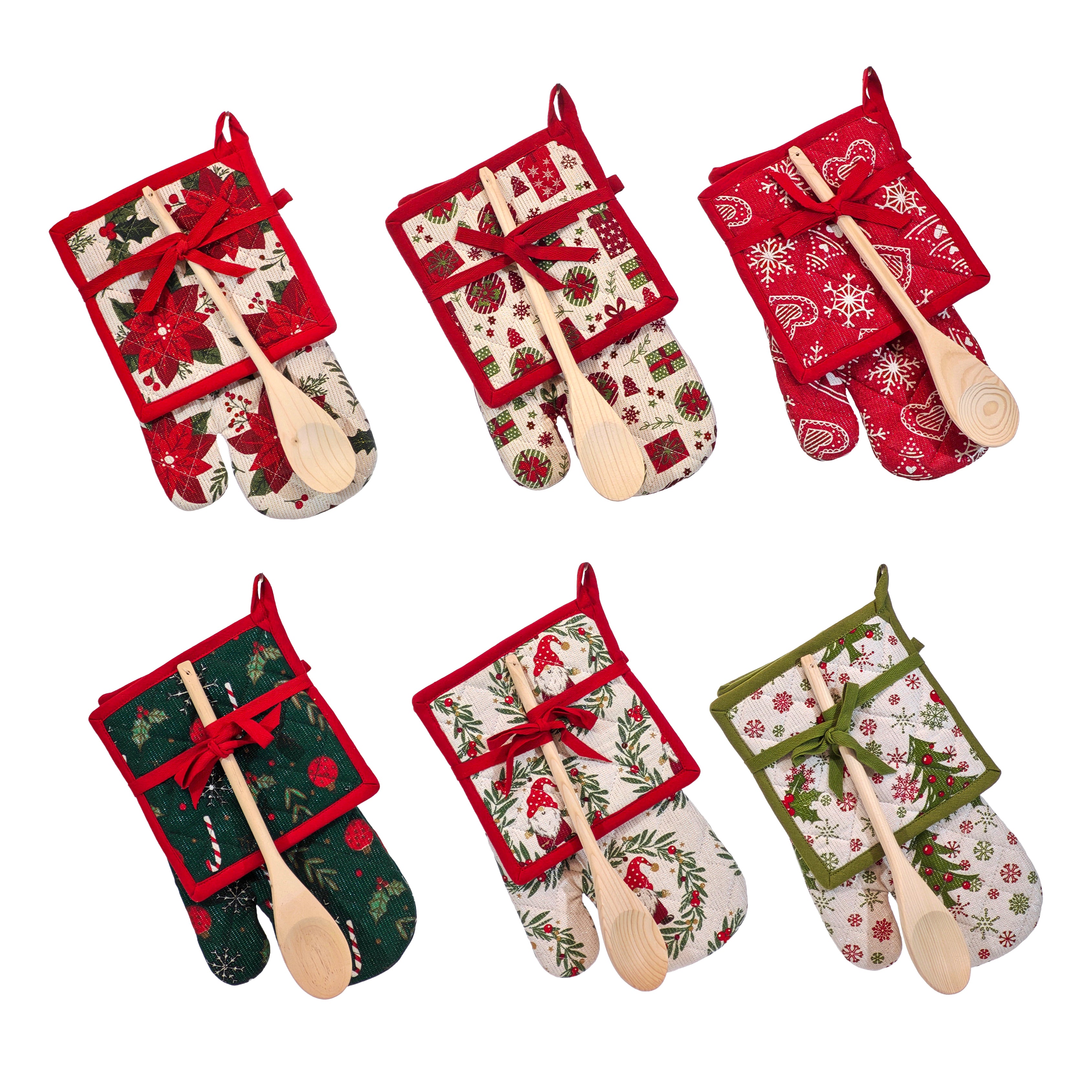 VESTIAMO CASA GRAN NATALE - Set Cucina con cucchiaio 3 pezzi