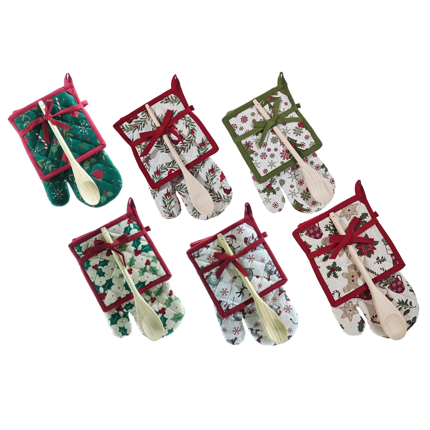 VESTIAMO CASA GRAN NATALE - Set Cucina con cucchiaio 3 pezzi