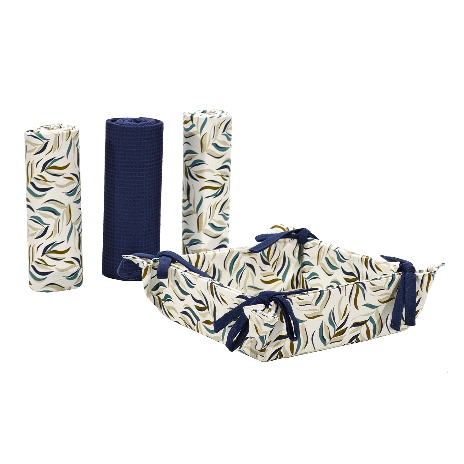 VESTIAMO CASA - Set 3 Strofinacci Cucina con Cestino 40x70 cm