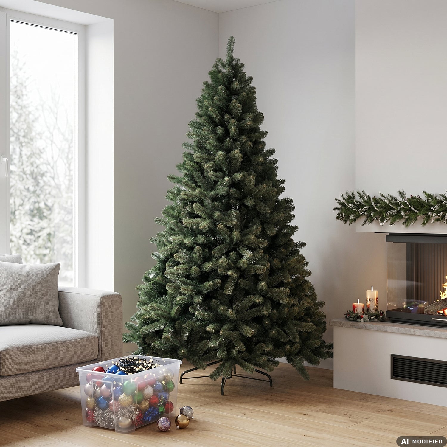 VESTIAMO CASA GRAN NATALE - Albero di Natale Artificiale Alta Badia - h180 cm diametro alla base 112 cm