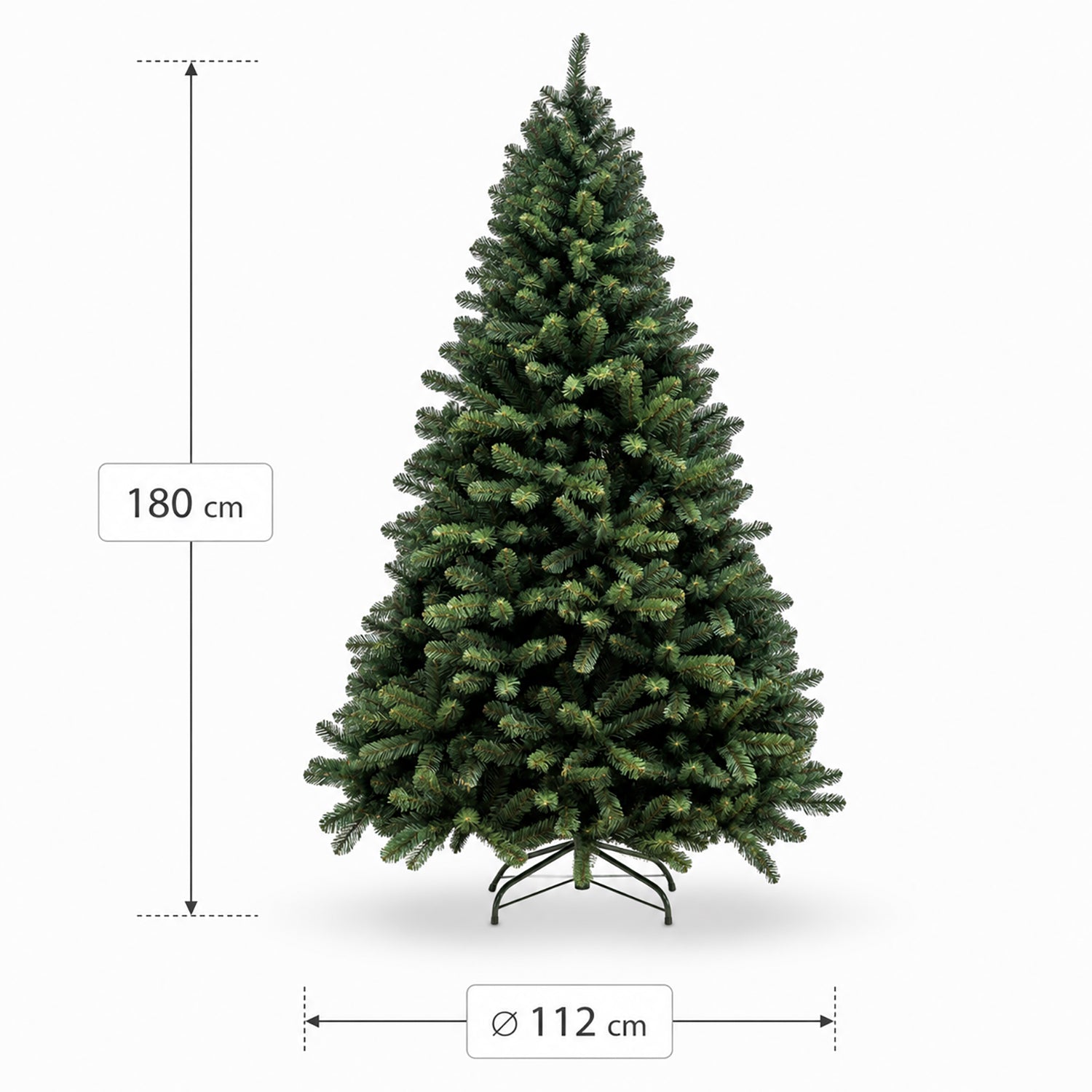 VESTIAMO CASA GRAN NATALE - Albero di Natale Artificiale Alta Badia - h180 cm diametro alla base 112 cm