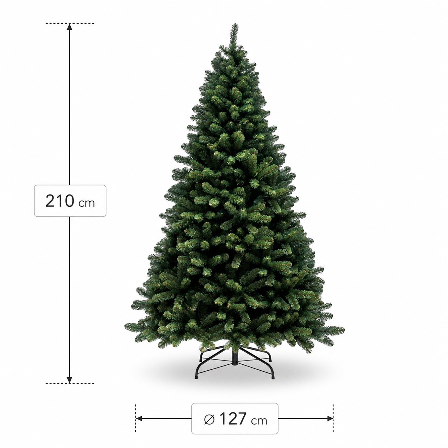 VESTIAMO CASA GRAN NATALE - Albero di Natale Artificiale Alta Badia - h210 cm diametro alla base 127 cm