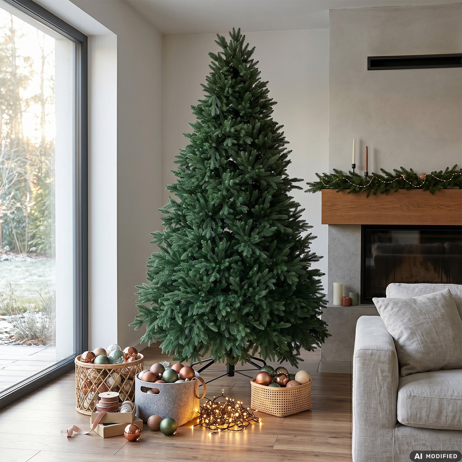 VESTIAMO CASA GRAN NATALE - Albero di Natale Artificiale Nordico in PE - h230 cm diametro alla base 140 cm
