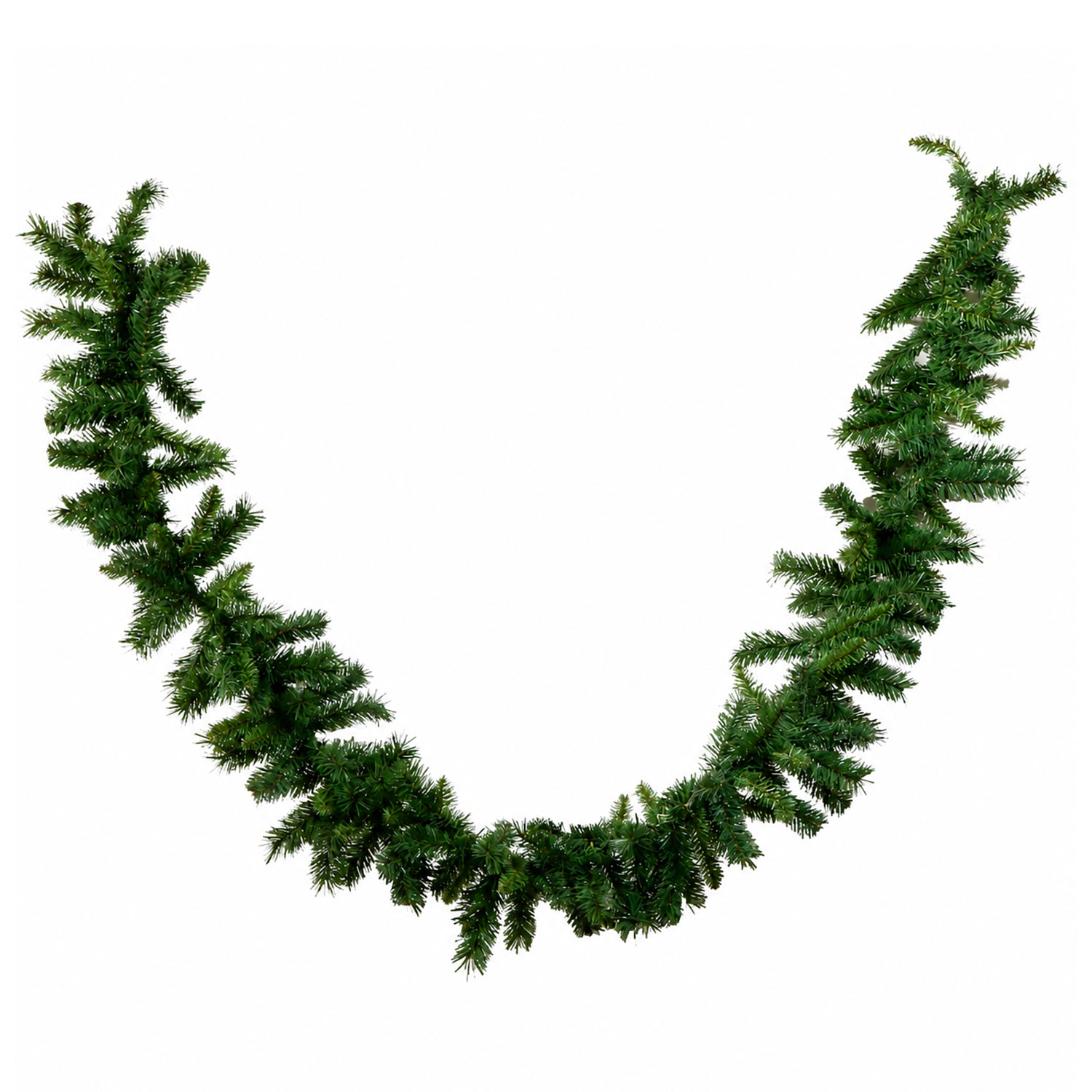 VESTIAMO CASA GRAN NATALE - Ghirlanda Natalizia Artificiale Verde 200 Rami Lunghezza 270 cm