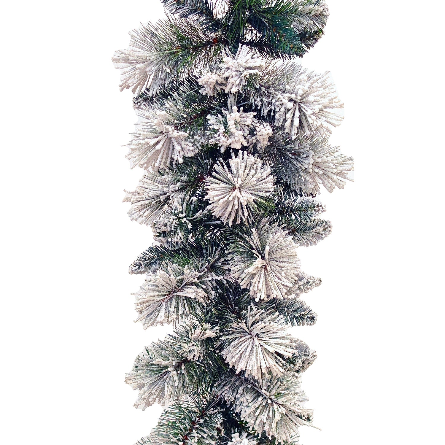 VESTIAMO CASA GRAN NATALE - Ghirlanda Innevata Natalizia con 180 Rami in PE/PVC 270cm