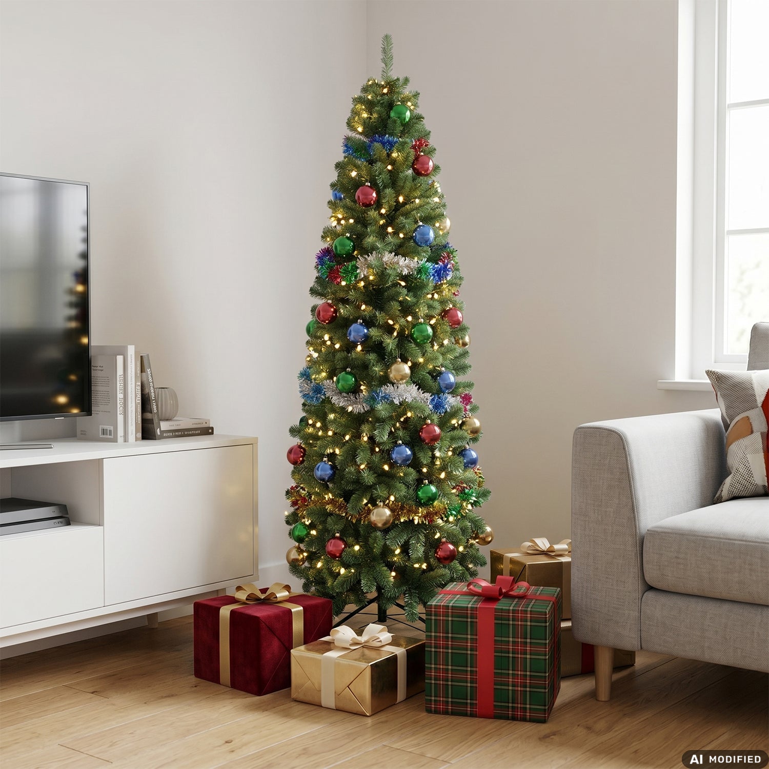 VESTIAMO CASA GRAN NATALE - Albero di Natale Artificiale Slim Elbert - h180 cm diametro alla base 74 cm