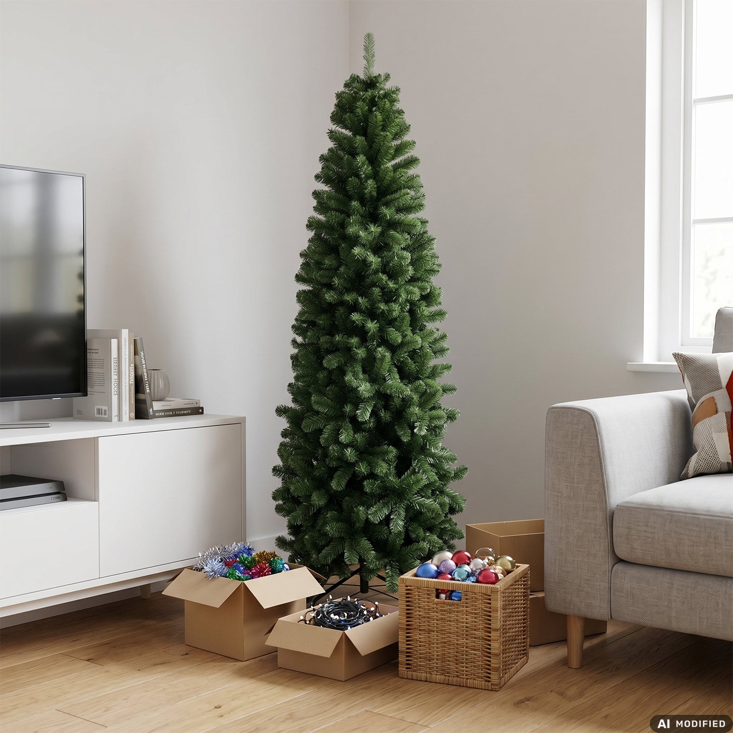 VESTIAMO CASA GRAN NATALE - Albero di Natale Artificiale Slim Elbert - h210 cm diametro alla base 79 cm