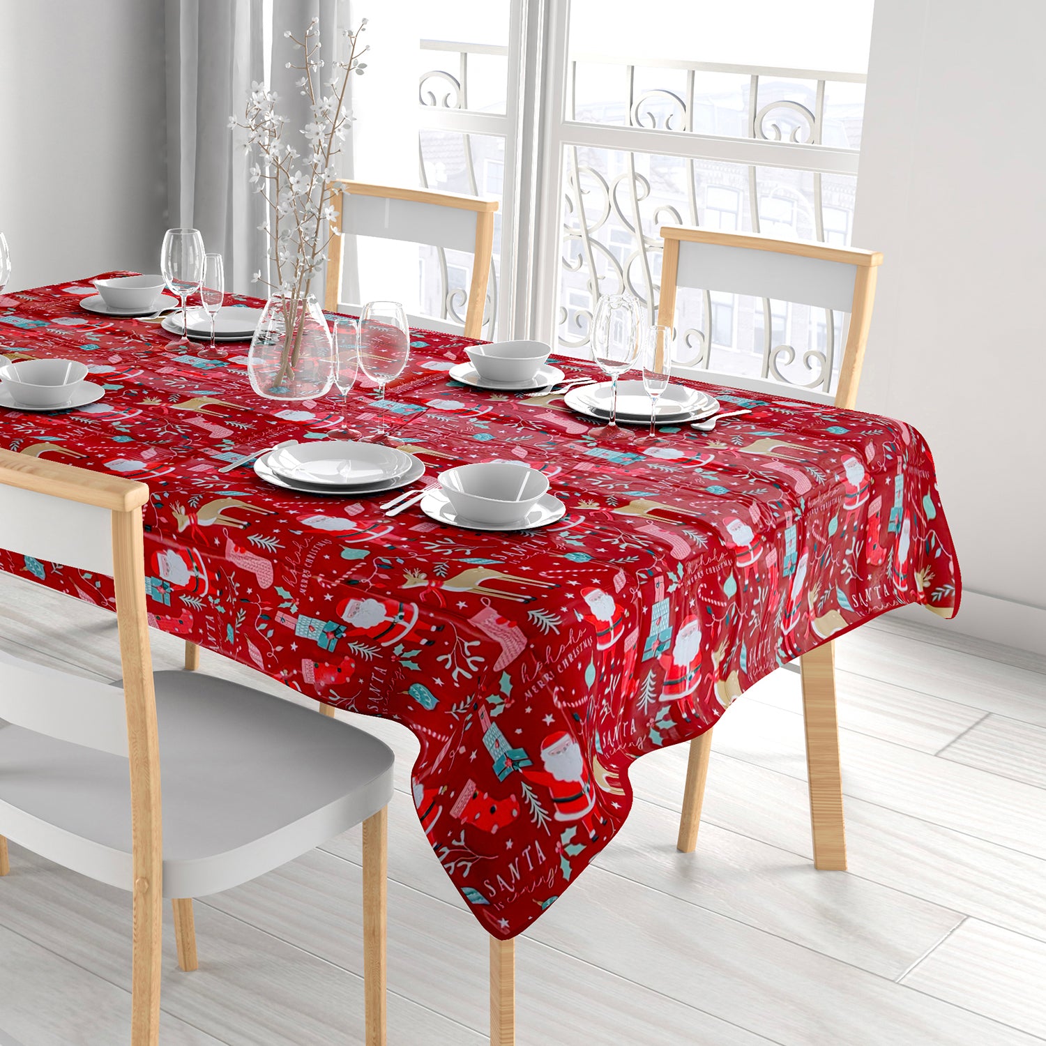 Copri base albero di Natale - velluto rosso