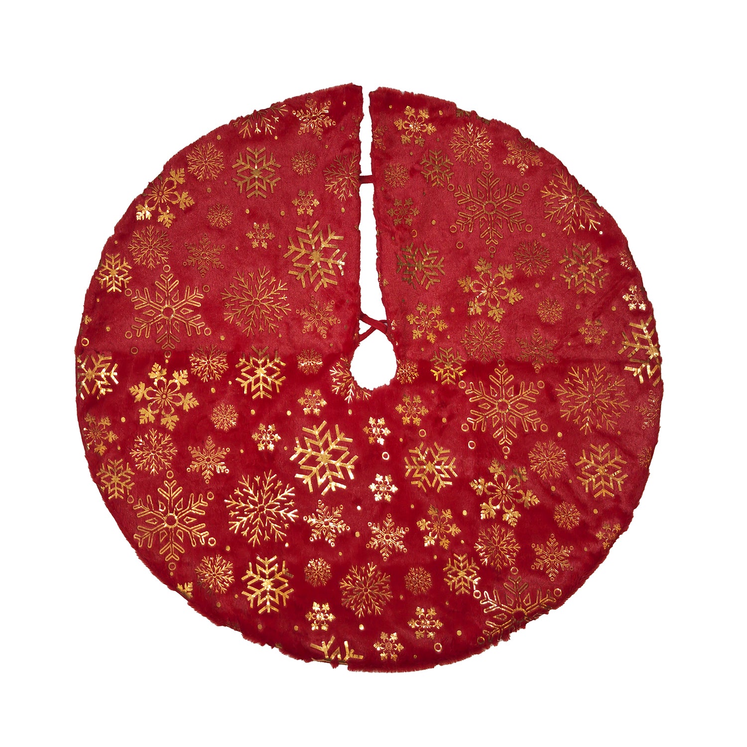 VESTIAMO CASA GRAN NATALE - Copribase Albero Natale Rosso Oro diametro 90 cm