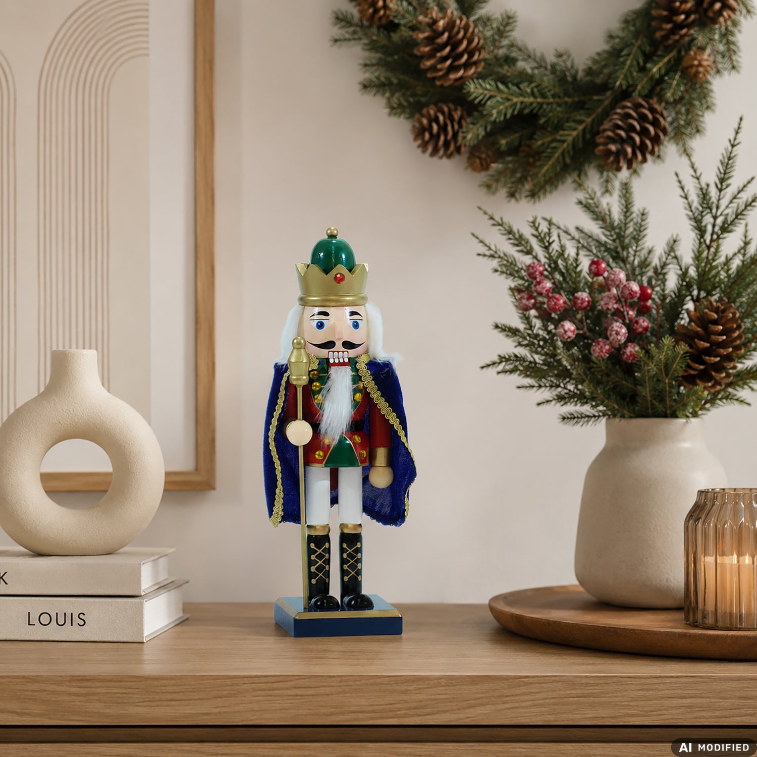 VESTIAMO CASA GRAN NATALE - Schiaccianoci Natalizio in Legno h25 cm