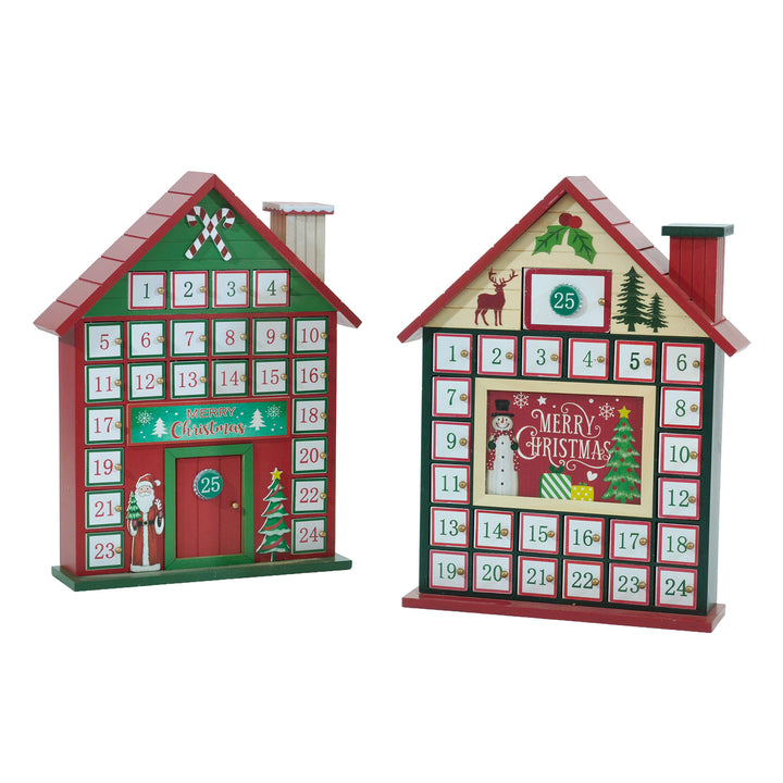 VESTIAMO CASA GRAN NATALE - Calendario dell'Avvento Casetta h40 cm