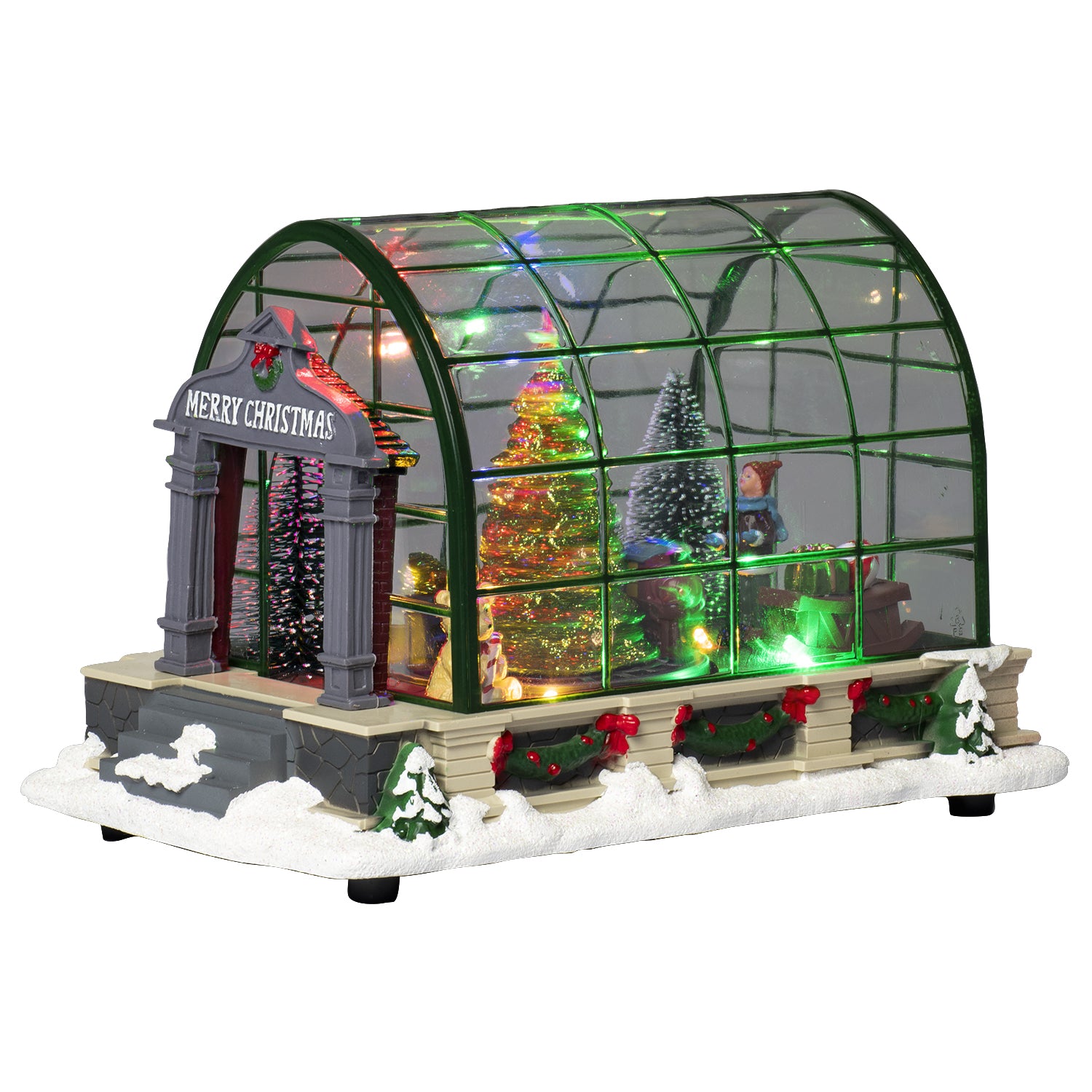 VESTIAMO CASA GRAN NATALE - Serra Natalizia con Movimento, LED e Musica h15 cm
