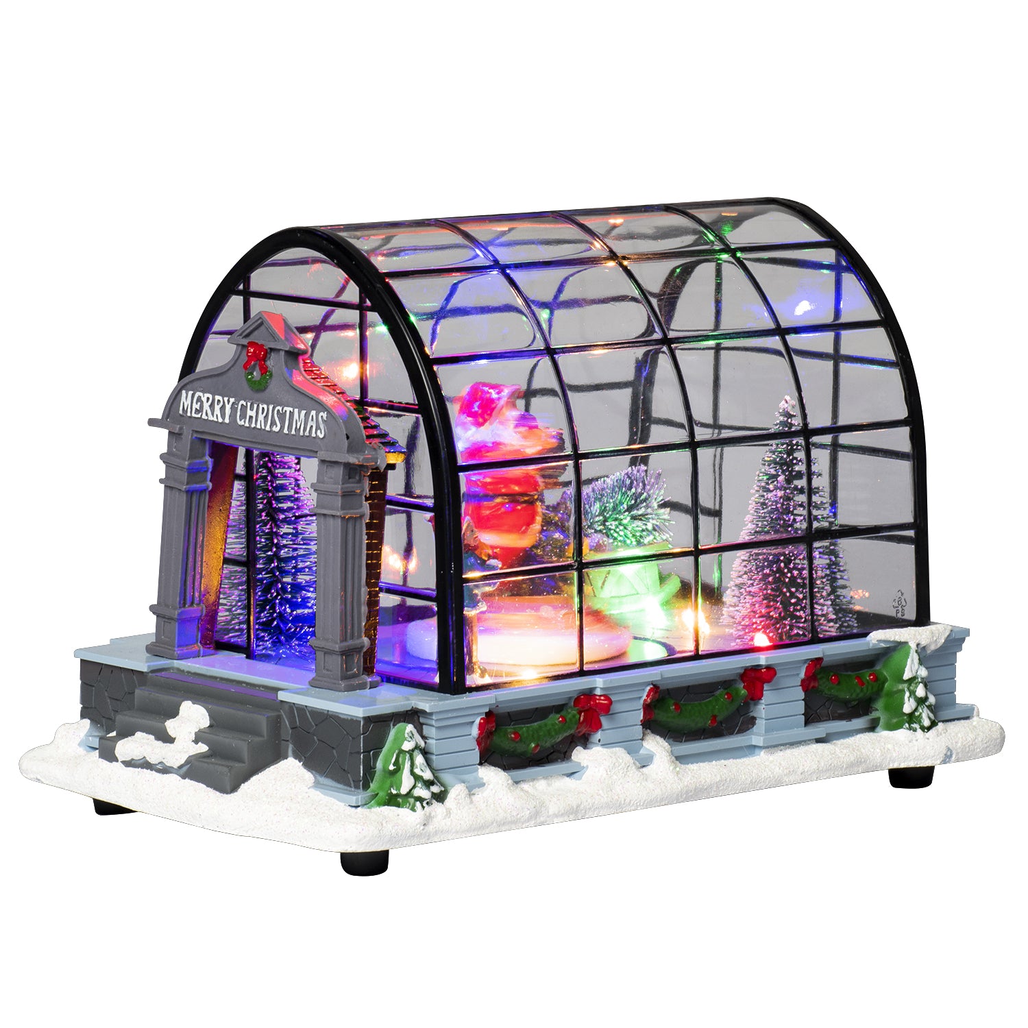 VESTIAMO CASA GRAN NATALE - Serra Natalizia con Movimento, LED e Musica h15 cm
