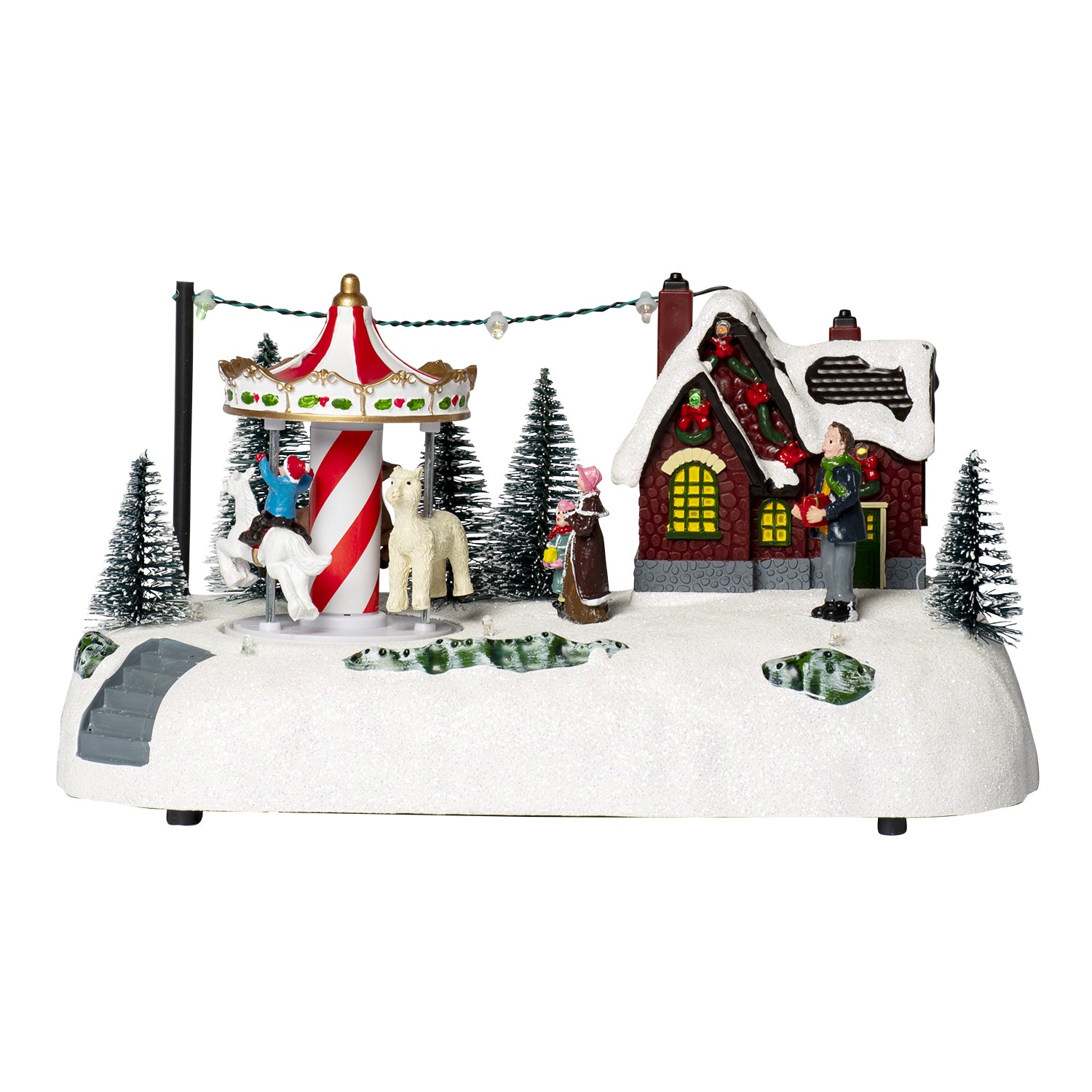VESTIAMO CASA GRAN NATALE - Parco Giochi Natalizio con Movimento, LED e Musica h14 cm