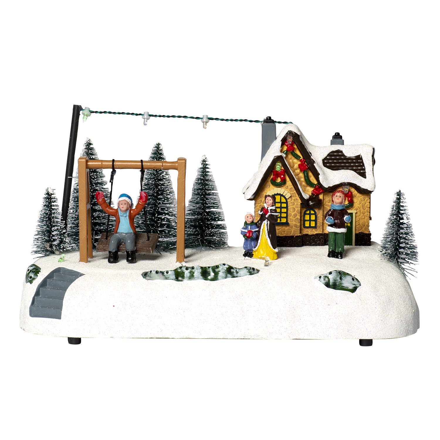 VESTIAMO CASA GRAN NATALE - Parco Giochi Natalizio con Movimento, LED e Musica h14 cm